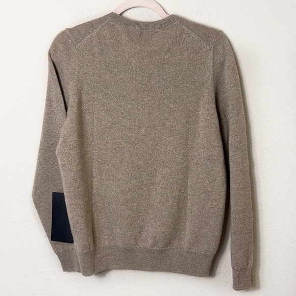 NWT Tuckernuck Lurex Metallic Wheat Cashmere Crewneck Pullover Sweater sz large - Picture 6 of 13